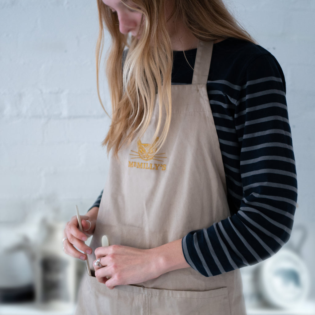 Mr Milly's embroidered organic cotton apron