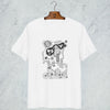 PIG DOODLE WHITE ORGANIC COTTON T-SHIRT
