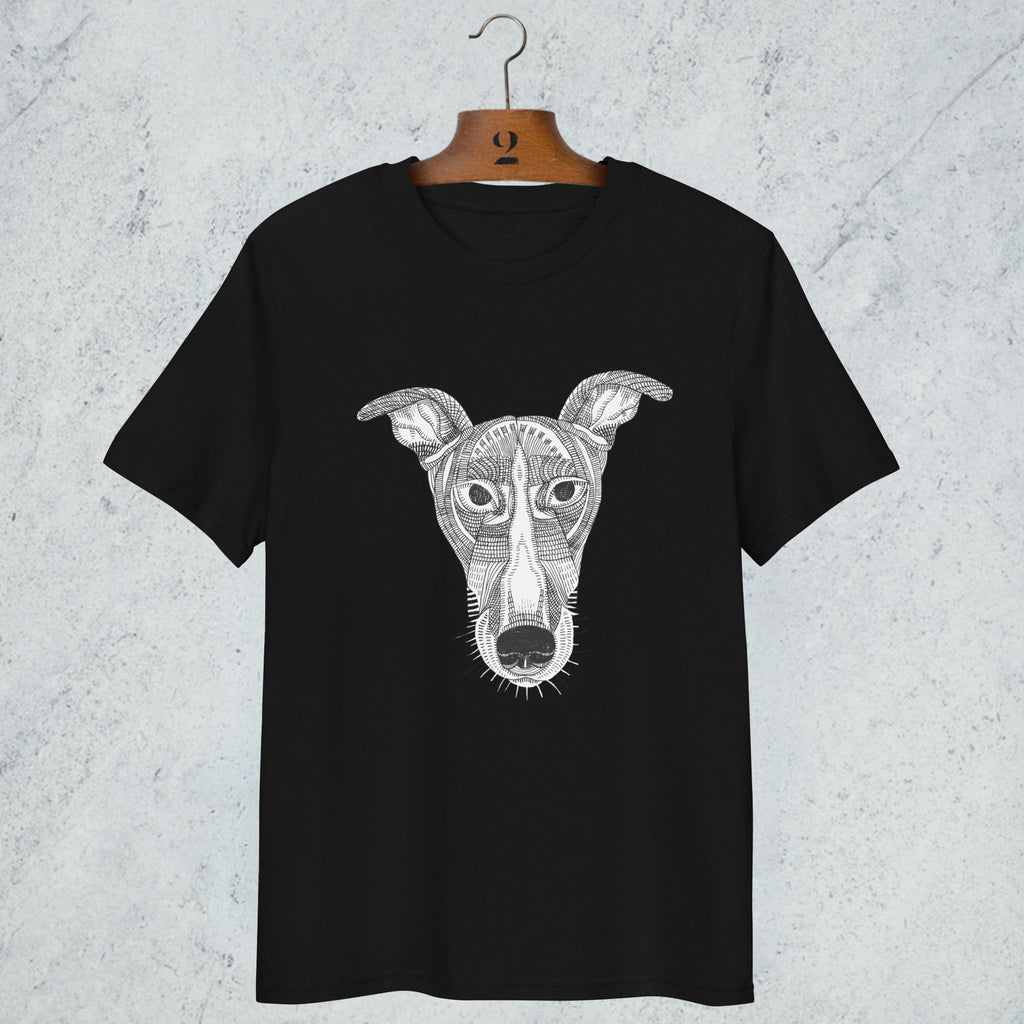WHIPPET BLACK ORGANIC COTTON T-SHIRT