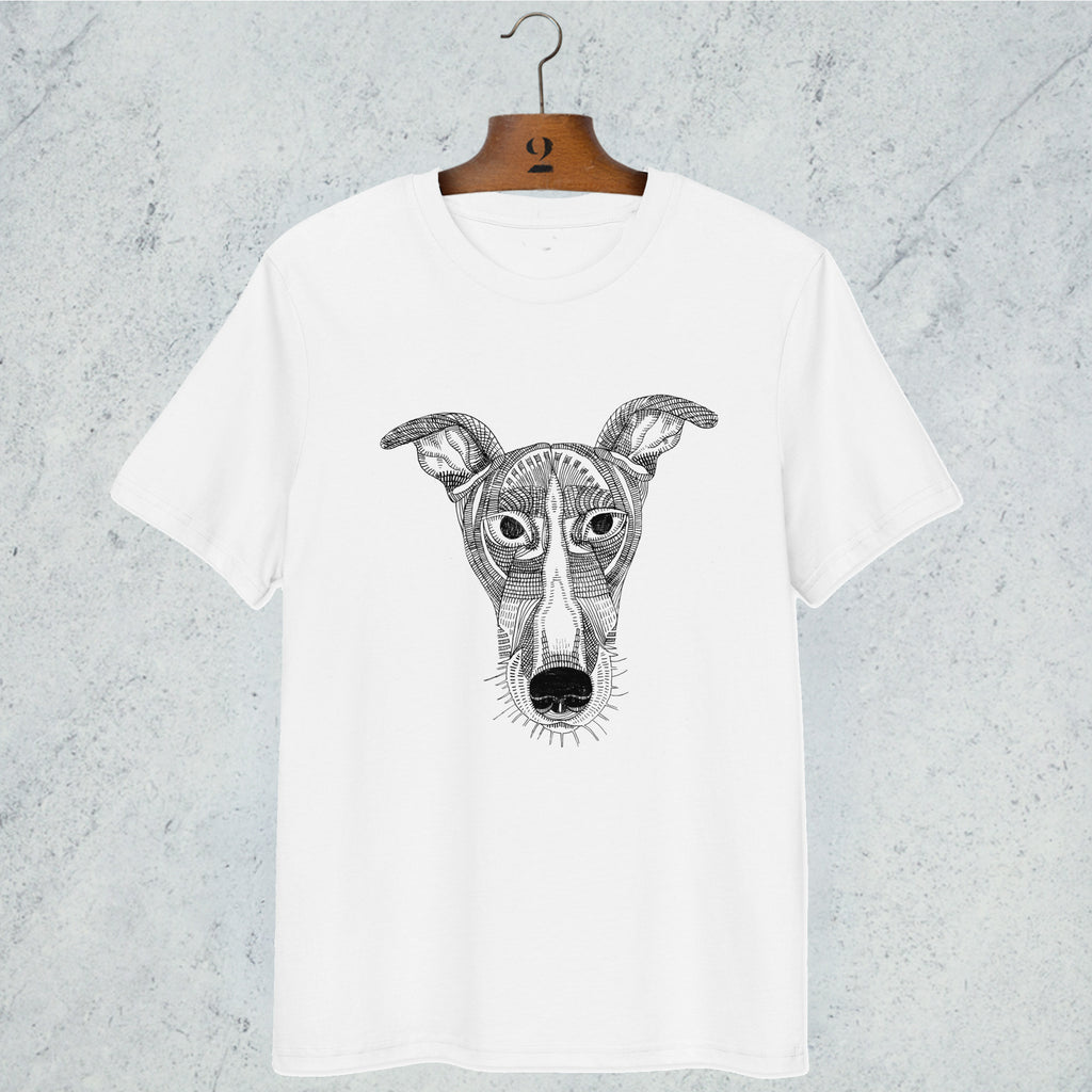 WHIPPET WHITE ORGANIC COTTON T-SHIRT