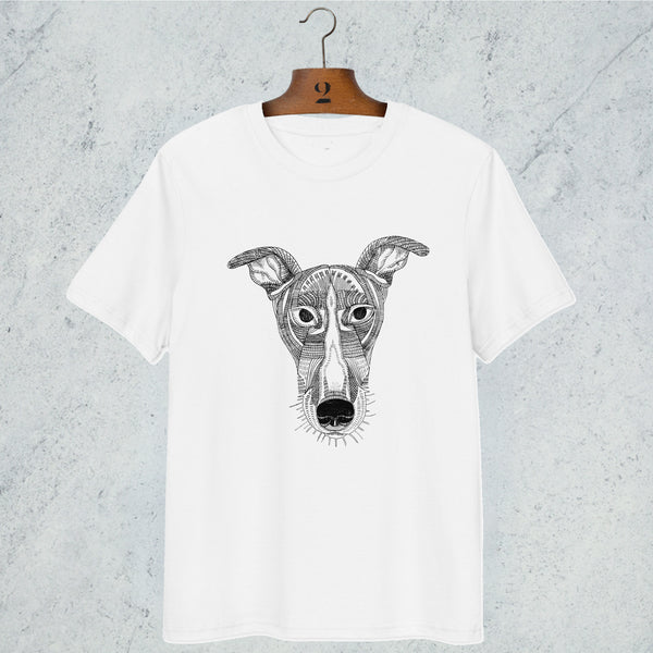 WHIPPET WHITE ORGANIC COTTON T-SHIRT
