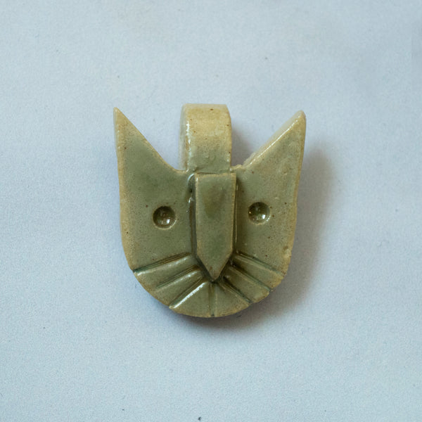CAT MASK PENDANT (PALE GREEN)