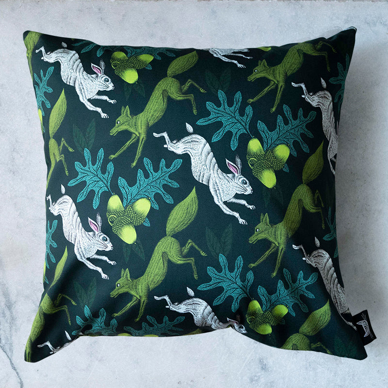 Hare Print Cushion Cover