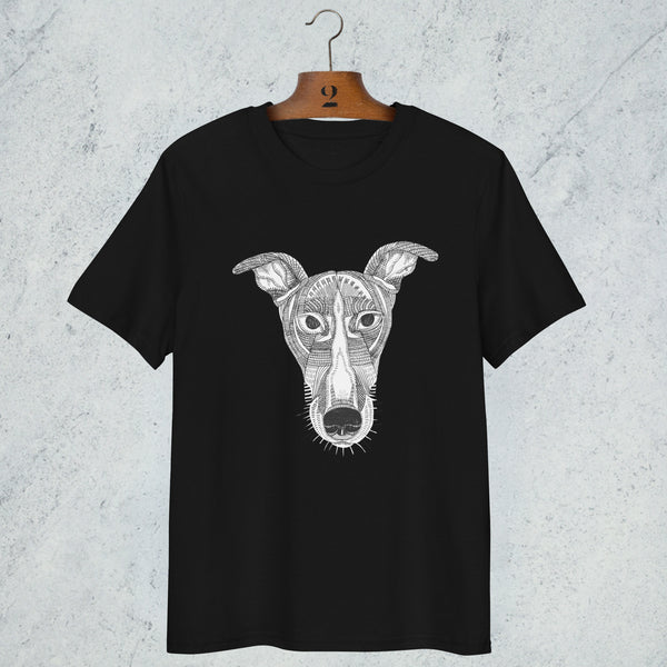 WHIPPET BLACK ORGANIC COTTON T-SHIRT