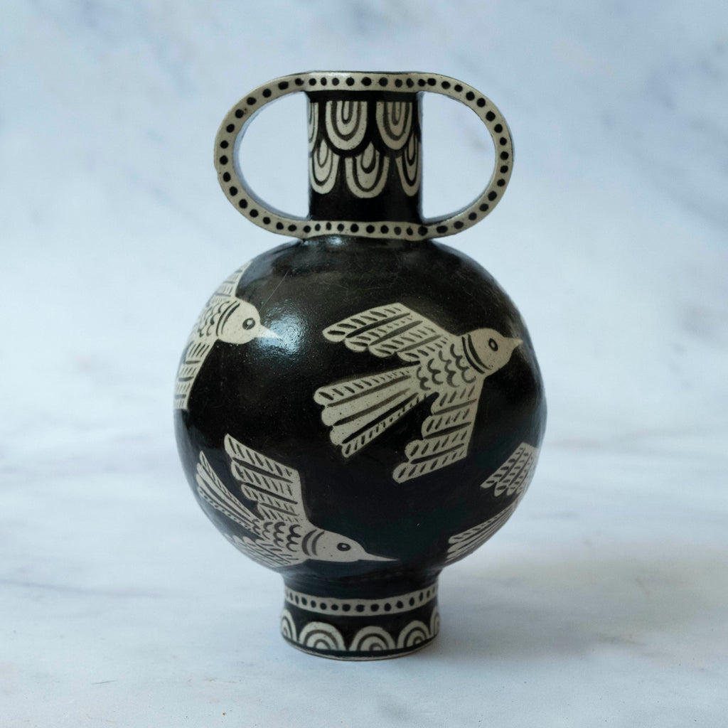 GRAPHIC BIRD POT